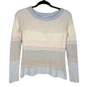 Kinross Multicolor Striped Crew Neck Sweater